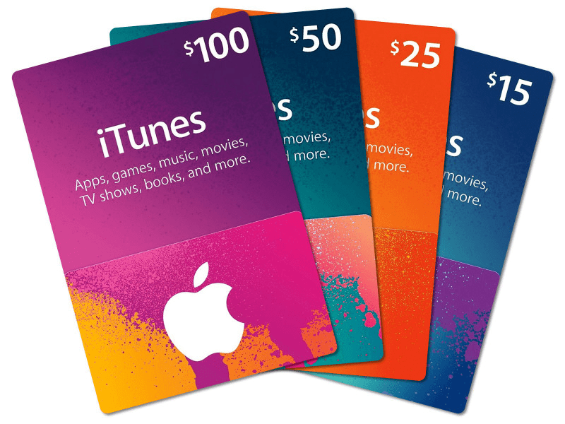 Pile of iTunes gift cards